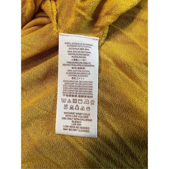FREE PEOPLE Womens Top Fiesta Nueva Relaxed Marigold Yellow Size XS boho hippie - Picture 8 of 11